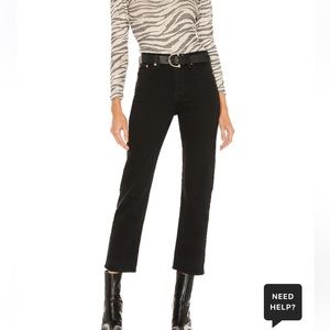 Levi’s Wedgie Straight Ankle Jeans in Black